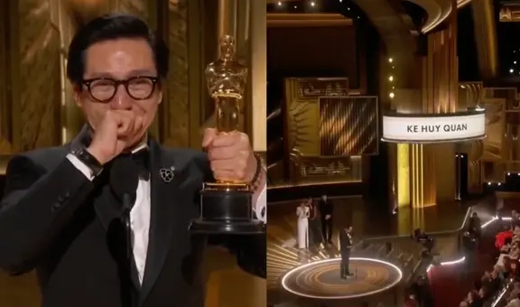 "Mamá, me gané un Oscar": Jonathan Ke Quan gana su primer premio y Hollywood lo halaga de pie