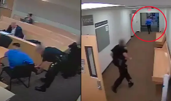 Asesino de doble crimen aprovecha descuido de policía y escapa corriendo de su juicio