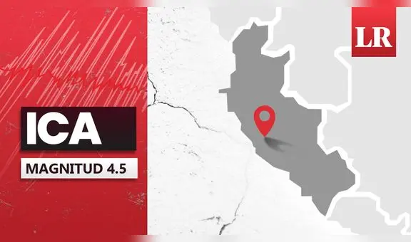 Temblor de magnitud 4.5 se sintió en Ica hoy, según IGP