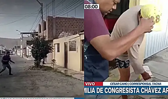 Betssy Chávez: familiares arrojan agua a periodistas que esperaban a congresista en su domicilio de Tacna