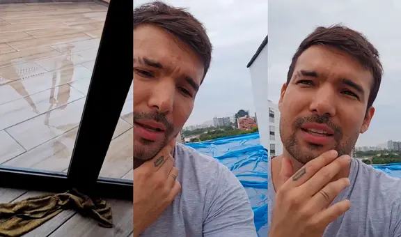 Ezio Oliva muestra daños en su casa por fuertes lluvias y reflexiona: No es un día para quejarse