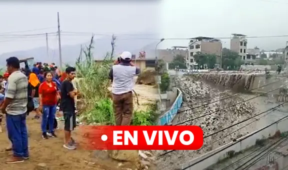 Huaicos en Lima EN VIVO: vecinos reportan que el río Rímac  está a punto de desbordarse cerca al óvalo de Zárate, en SJL