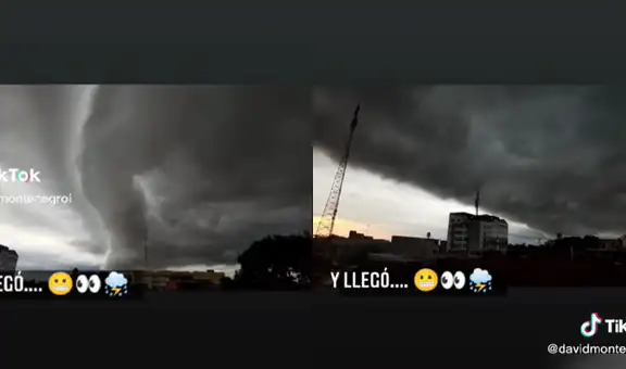 Espectacular video muestra la llegada de la tormenta al norte del país: "Yo esperando a que baje Thor"