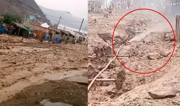 San Juan de Lurigancho: reportan fuga de gas tras rotura de tubería por huaico en Jicamarca