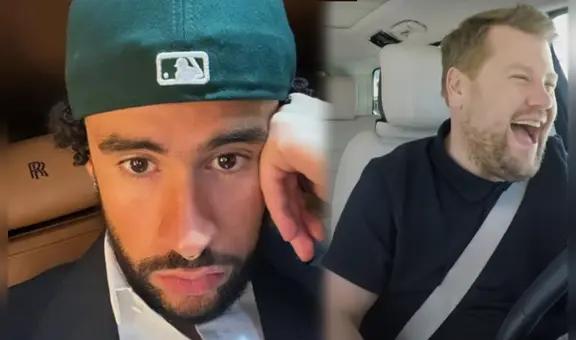 Bad Bunny sorprende a James Corden al cantar temas de Ariana Grande y Harry Styles