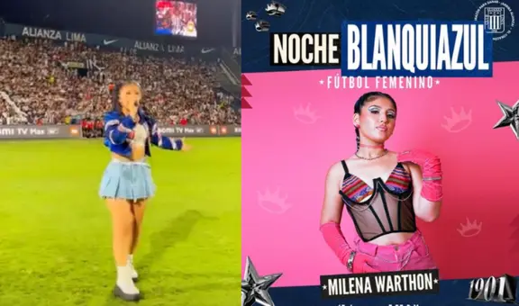Milena Warthon: así fue la presentación de la cantante peruana en la Noche Blanquiazul Femenina