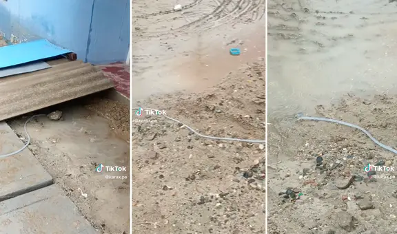 "Lo busca la NASA": hombre usa curioso truco para evitar inundación de su casa por lluvias