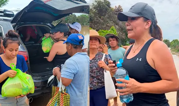 Marisol entregó víveres a damnificados por las intensas lluvias en Lambayeque: "Necesitamos ayuda"