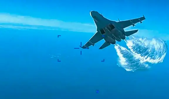 ¿Cómo fue el ataque del caza ruso que derribó el dron estadounidense sobre el mar Negro?