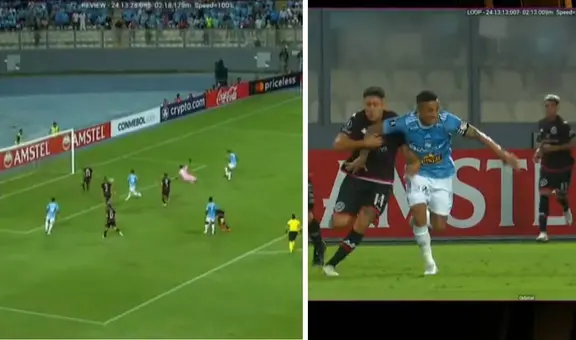 Brenner Marlos anotó golazo para Sporting Cristal, pero el VAR lo anuló por falta de Yotún