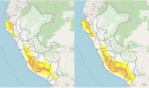 Senamhi advierte precipitaciones acompañadas de descargas eléctricas en la costa norte y sierra