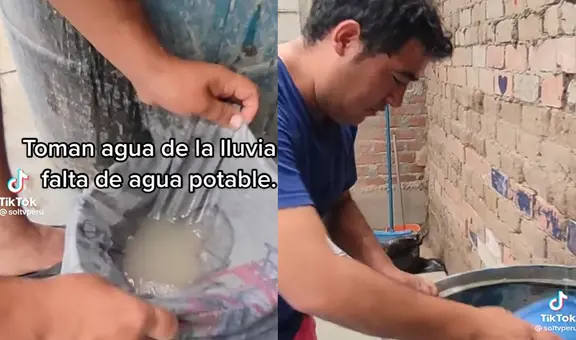 Ciudadanos toman agua de lluvia ante suspensión del servicio en Trujillo: ¿es recomendable?