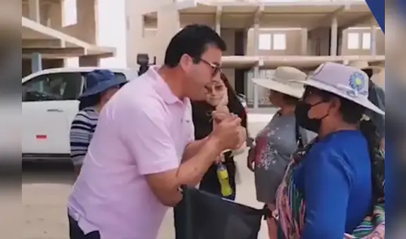 "Ven solo, h***": congresista Edwin Martínez responde con insulto a manifestantes que lo increpaban