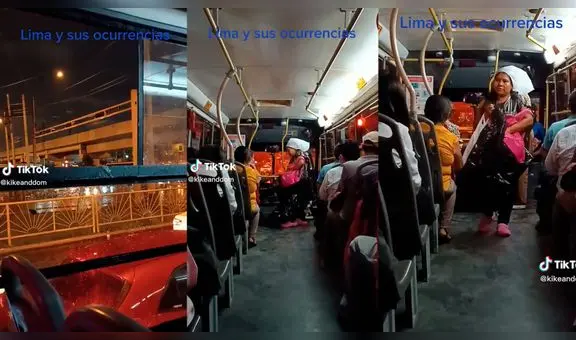 Mujer asombra con curioso traje de bolsas para evitar mojarse con la lluvia: “La moda se impone”