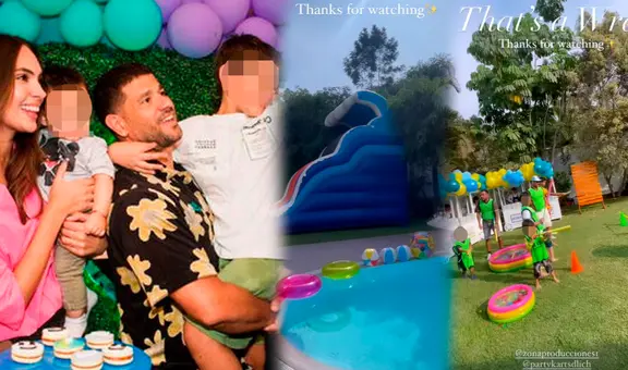 Natalie Vértiz y Yaco Eskenazi: así fue la lujosa fiesta en la piscina que le hicieron a su hijo mayor