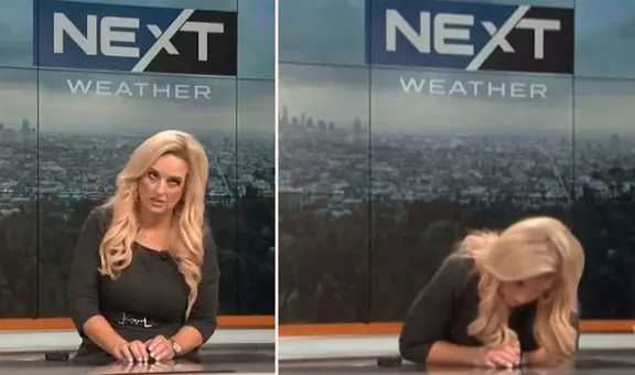 Presentadora del tiempo se desmaya en vivo cuando estaba a punto de iniciar su secuencia