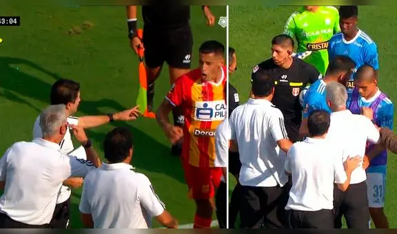 Tiago Nunes perdió los papeles, se puso boca a boca con jugadores del Grau y fue expulsado