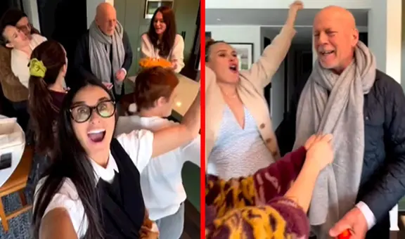 Bruce Willis celebró su cumpleaños 68 junto a sus cinco hijas y Demi Moore, su exesposa
