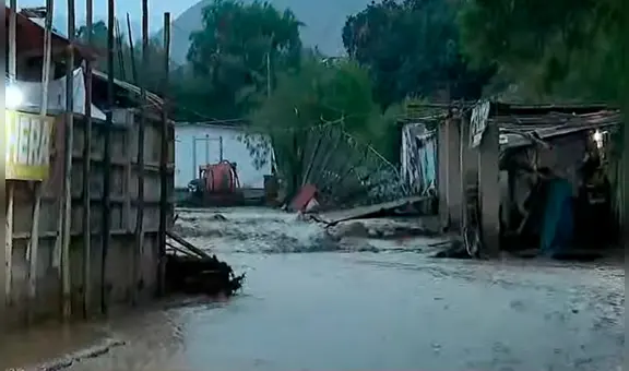 Reportan huaico en Santa Rosa de Quives tras intensas lluvias