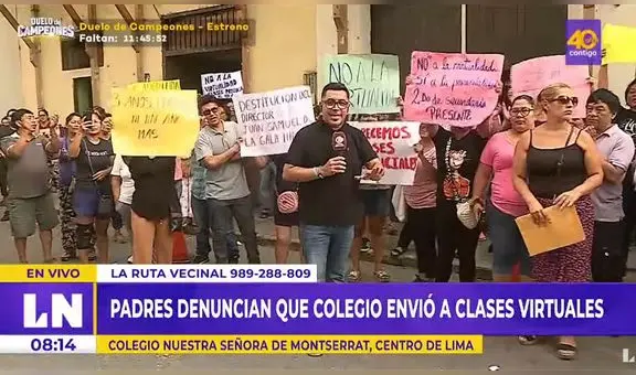 Padres de familia rechazan clases semipresenciales en colegio del Centro de Lima
