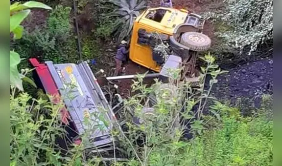 Despiste de volquete por intensas lluvias ocasiona muerte de chofer en La Libertad