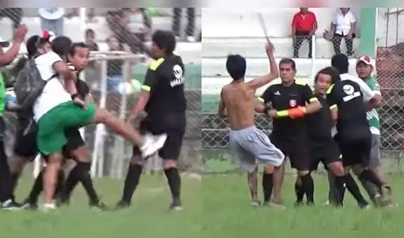 Copa Perú: agreden a árbitro con patadas y un fierro tras partido en Chanchamayo