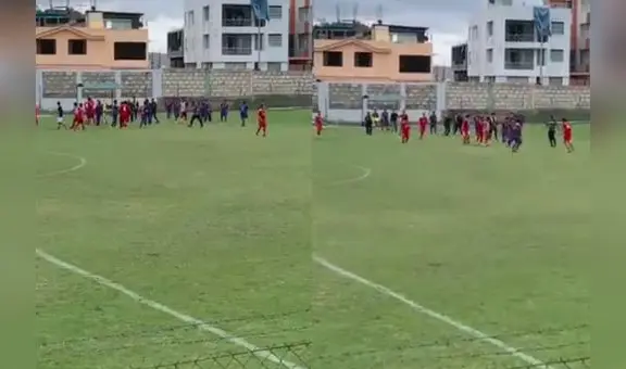 Partido de la Copa Perú acabó en pelea en Arequipa: “Serenazgo, Policía, ¿dónde están?”