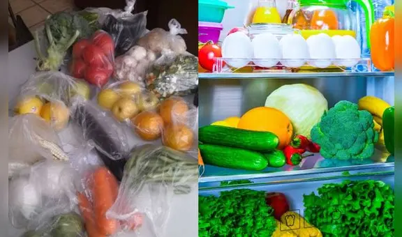 La razón por la que no debes colocar verduras dentro de bolsas de plástico en el refrigerador