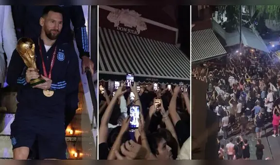 Lionel Messi es aclamado por multitud de hinchas cuando cenaba con su familia