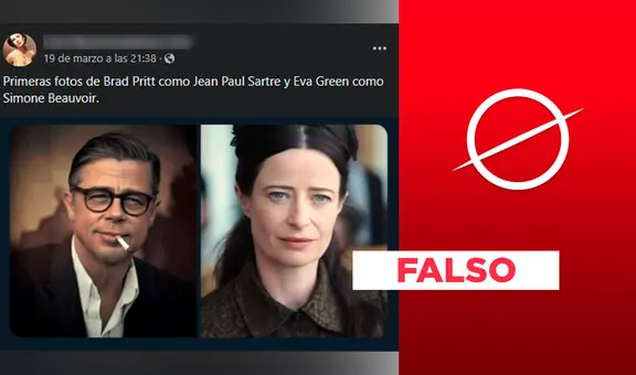 No, Brad Pitt y Eva Green no se caracterizaron como Sartre y Simone de Beauvoir “para una película”