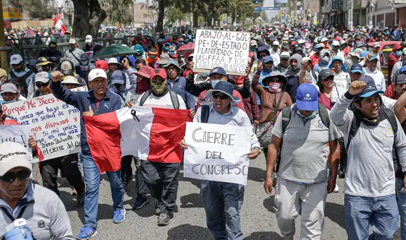 Al Congreso lo rechaza el 92.5% y hay rechazo masivo contra Gobierno de Dina Boluarte en Arequipa, según Amakella