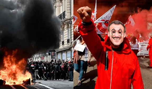 Protestas contra reforma de Macron: imágenes del noveno día de bloqueos que paralizan a Francia