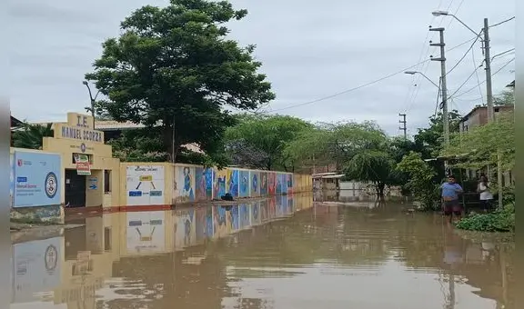 Piura: más de 600 alumnos dejan de estudiar tras inundación de colegio por intensas lluvias
