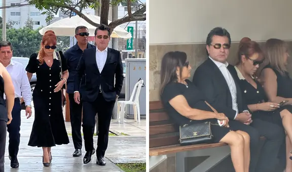 Magaly Medina llega al velorio de su padre de la mano de su esposo Alfredo Zambrano