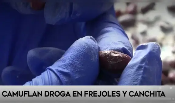 Narcotraficantes camuflan droga dentro de frejoles para ser enviadas al extranjero