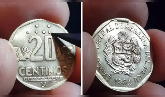 ¿Cómo es la moneda de 20 céntimos que puede llegar a valer S/50 y por qué tiene este alto costo?