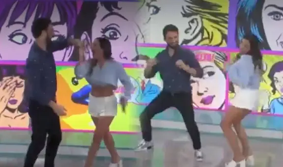 Rodrigo González y Alessandra Fuller liman asperezas en vivo y se atreven a bailar juntos