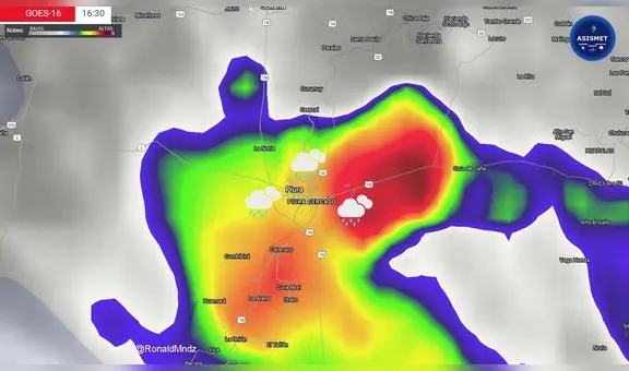 Intensa lluvia con ráfagas se registró durante la tarde en Piura y ahora advierten tormenta