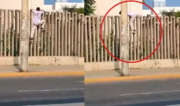 San Marcos: joven trepó cerco de la UNMSM para rendir el examen de admisión