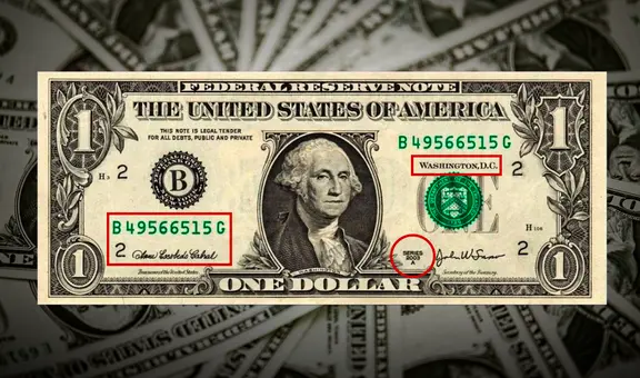 ¿Tienes un billete de 1 dólar? Descubre cómo identificar si cuesta más de 30.000 dólares