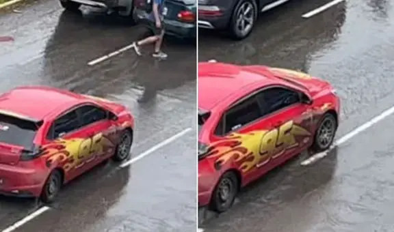 Captan a 'Rayo McQueen' en calles limeñas y causa furor: “Cosas de nuestro barrio”