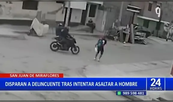 SJM: agente Terna hiere de un balazo a raquetero que intentó robar celular a vecino