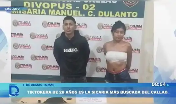 Capturan a joven pareja de sicarios acusada de asesinar a un hombre en el Callao