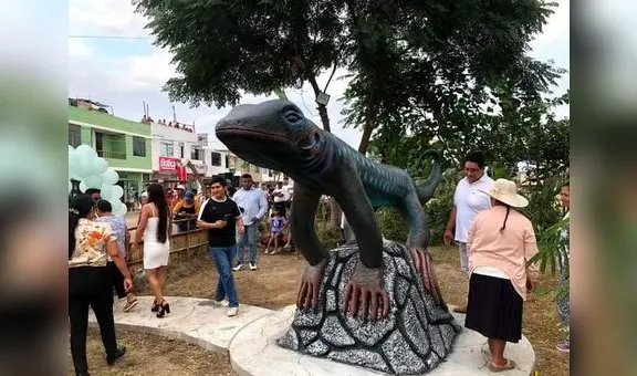 Construyen escultura de especie en extinción en La Libertad