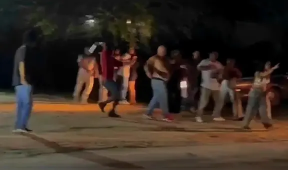 Le revientan botella en la cabeza y corre a defenderse: así ocurrió pelea fuera de discoteca en Piura