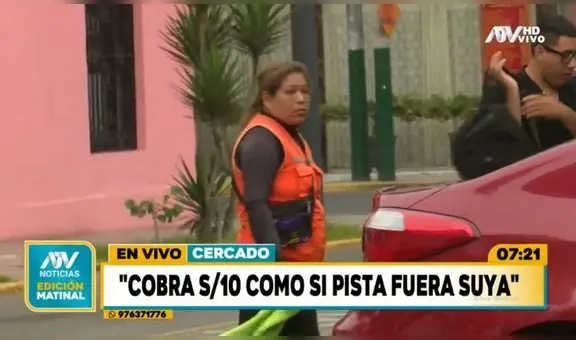 Cercado de Lima: mujer se adueña de pista y cobra por estacionar en aparcamiento público