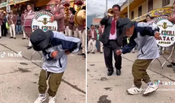 Niño huancaíno saca los pasos prohibidos y baila al ritmo de banda en plena calle: “Qué elegancia”