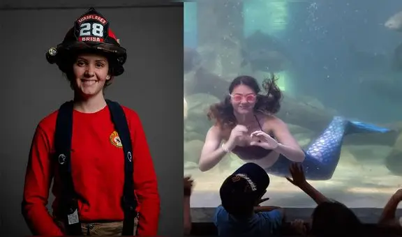 Bombera, madre y sirena: conoce la historia de Brisa