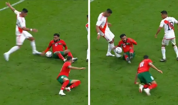 Carlos Zambrano fue expulsado tras meter un patadón a futbolista de Marruecos