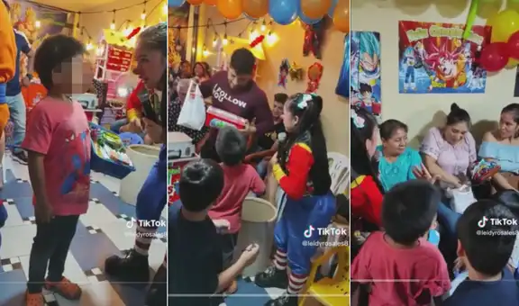 Niño que vende dulces entra a fiesta infantil y payasita tiene tierno gesto: "Él debería estar jugando"